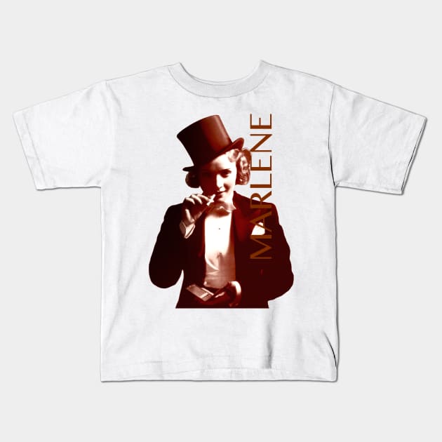 Marlene Dietrich, Morocco Kids T-Shirt by Dez53